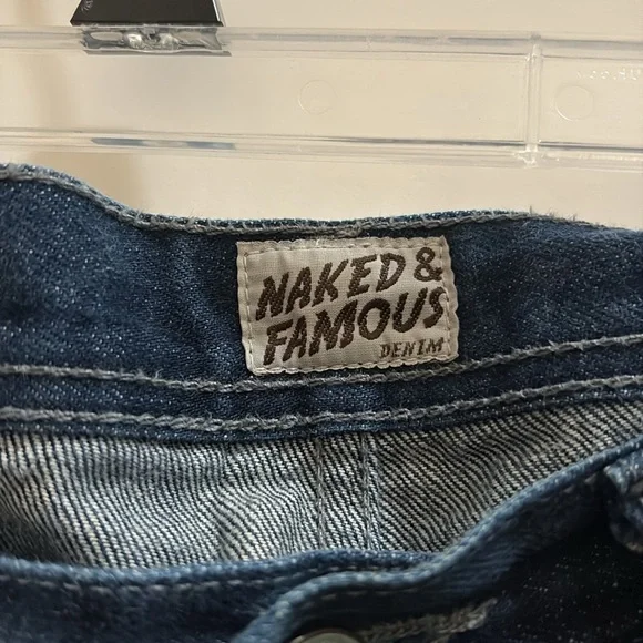 Naked & Famous Selvedge Jeans Mens 32 Weird Guy Cotton Dark Wash Indigo - Picture 2 of 7